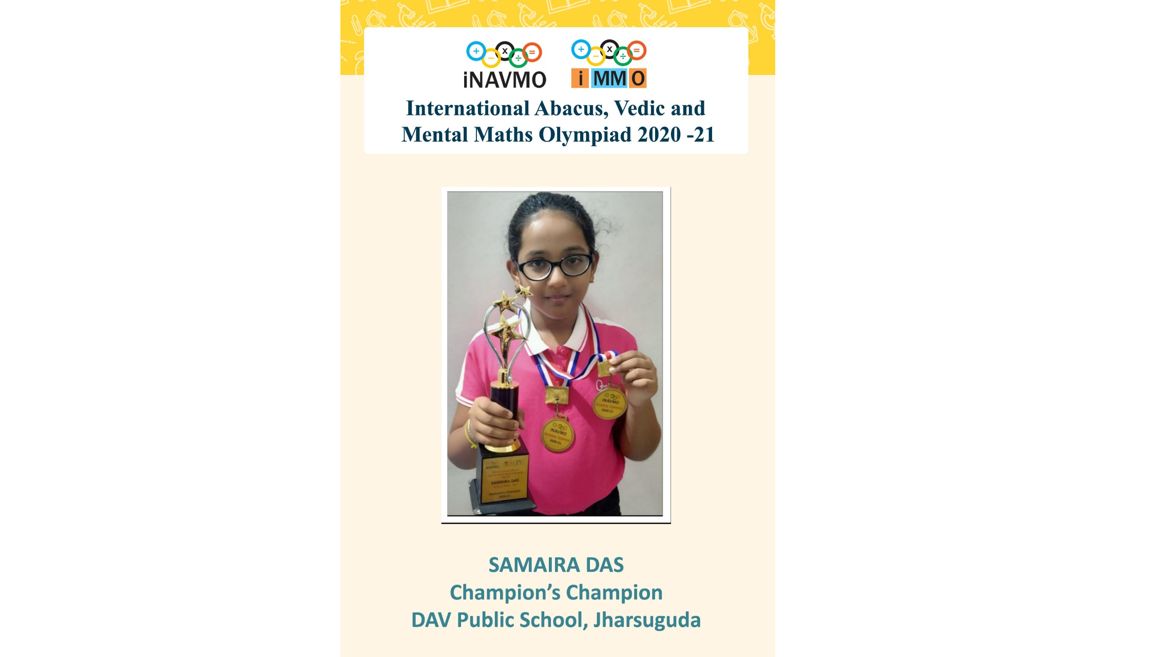 National Winner Samaira Das