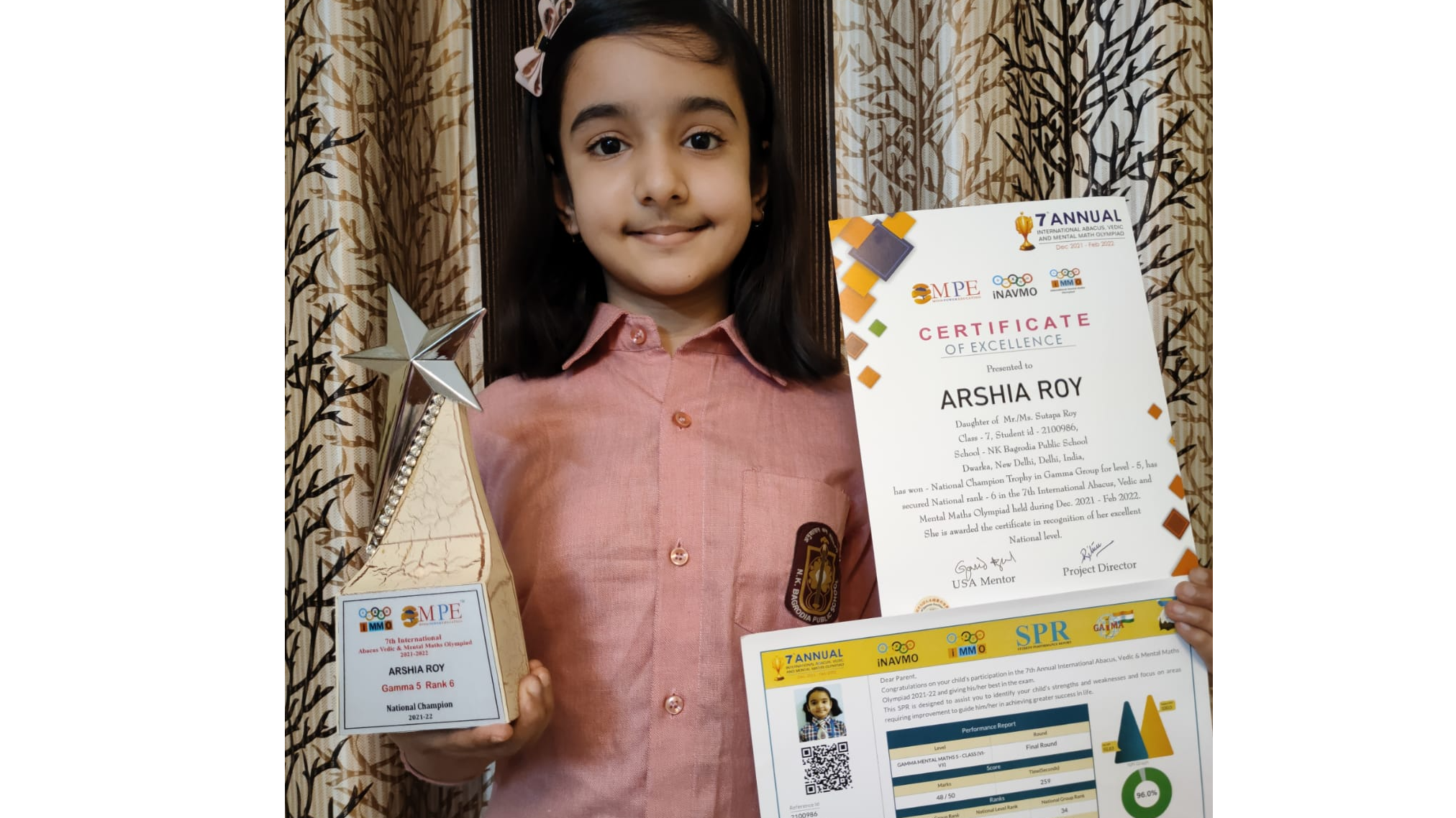 National Winner Arshia Roy