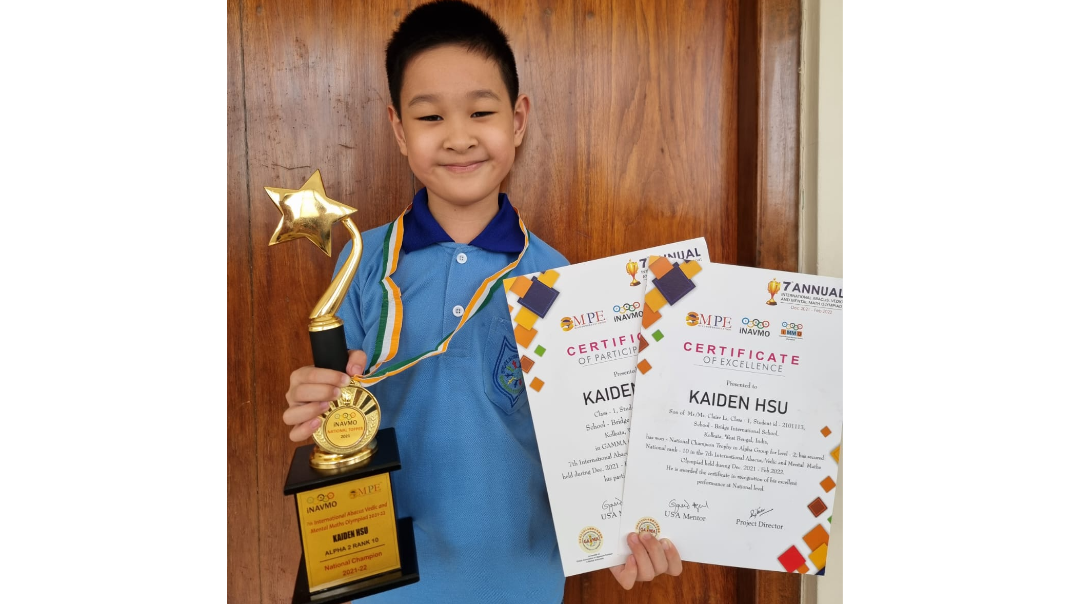 National Winner Kaiden Hsu